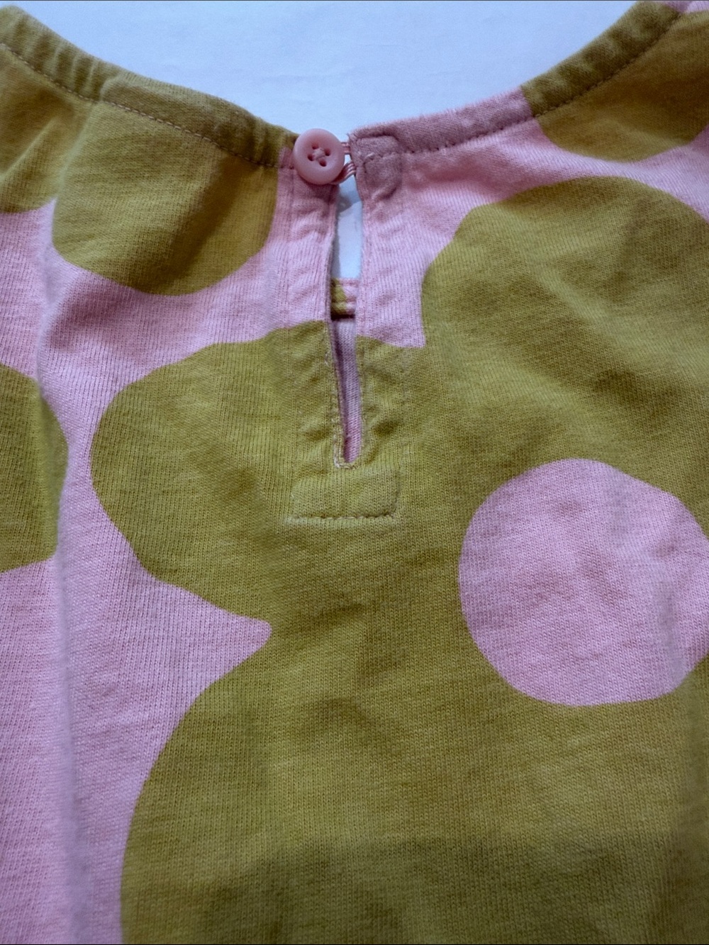 Hanna Andersson Pink Dress with Olive Flower Print - Picture 3 of 4